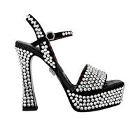 Philipp Plein - Sandales Plateformes Strass - Femme - Chaussures - Noir - Taille: 38 EU