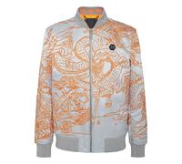 Philipp Plein - Satin Bomber Skeleton Tattoo - Homme - Vestes - Gris - Taille: XL