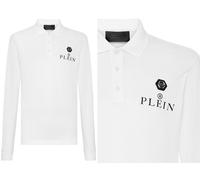 Philipp Plein Shirt Polo Cuir Pp Hexagone Patch Chemise T-Shirt Neuf S