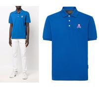 Philipp Plein Shirt Polo Ss Tête de Mort Logo Chemise Polo T-Shirt Neuf De M