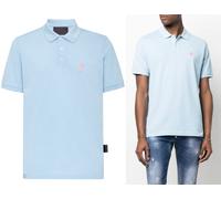 Philipp Plein Shirt Polo Ss Tête de Mort Logo Chemise Polo T-Shirt Neuf L.