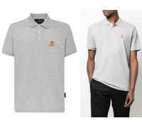 Philipp Plein Shirt Polo Ss Tête de Mort Logo Chemise Polo T-Shirt Neuf Taille L