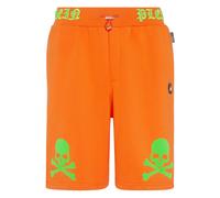 Philipp Plein - Sport Shorts Skull&Bones - Homme - Shorts - Orange - Taille: XS