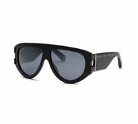 Philipp Plein Spp127m Sunglasses Noir Smoke/Mirror Silver / CAT3 Homme