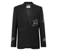 Philipp Plein - Straight Regular Fit Blazer Beers Patches - Homme - Vestes - Noir - Taille: 3XL