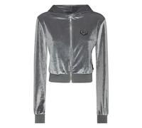Philipp Plein - Sweat à capuche Sweatjacket Crystal Signature - Femme - Sweatshirts et sweats à capuche - Gris - Taille: 40 FR