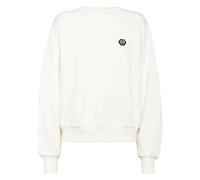 Philipp Plein - SweaT-shirt molletonné à col rond Logo Fatale - Femme - Sweatshirts et sweats à capuche - Beige - Taille: 40 FR
