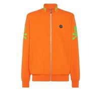 Philipp Plein - Sweatjacket Skull&Bones - Homme - Sweatshirts et sweats à capuche - Orange - Taille: XS