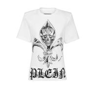 Philipp Plein - T-Shirt Col Rond Chrome - Femme - Tops - Blanc - Taille: 38 FR