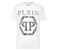 Philipp Plein - T-shirt Col Rond Hexagone - Homme - Tops - Blanc - Taille: 3XL