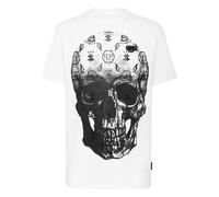 Philipp Plein - T-shirt Col Rond MC Imprimé Tête de Mort - unisex - Tops - Blanc - Taille: XL