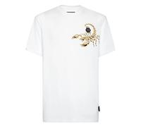 Philipp Plein - T-shirt Col Rond Scorpion - Homme - Tops - Blanc - Taille: 3XL