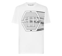 Philipp Plein - T-Shirt Col Rond Skull & Bones - Homme - Tops - Blanc - Taille: 3XL