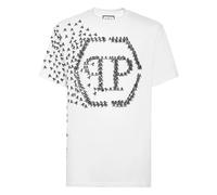 Philipp Plein - T-Shirt Col Rond Skull&Bones - Homme - Tops - Blanc - Taille: 4XL