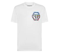 Philipp Plein - T-shirt Col Rond SS Hexagon - Homme - Tops - Blanc - Taille: 2XL