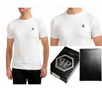 PHILIPP PLEIN T-Shirt Confort Stretch Tête De Mort Logo Noir M