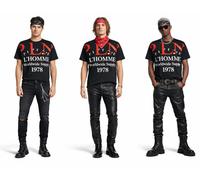 Philipp Plein T-Shirt Homme Cult Iconique Or Coupe Col Rond P.L.N. 3XL