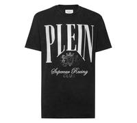 Philipp Plein - T-Shirt Round Neck Racing - Homme - Tops - Noir - Taille: 2XL