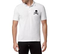 Philipp Plein Tête de Mort Shirt Polo Cuir Pp Hexagone Logo Chemise T-Shirt 5XL