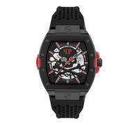 Philipp Plein The $KELETON 2.0 Montre automatique pour homme, noir/rouge