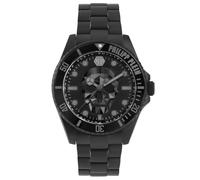 Philipp Plein The $Kull Diver Montre analogique à Quartz pour Homme, Noir - Pwoaa0922, Bracelet