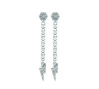 Philipp Plein - Thunder Lady Earrings - Femme - Accessoires - Gris - Taille: ONE Size