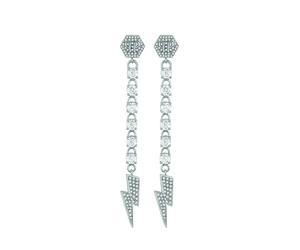 Philipp Plein - Thunder Lady Earrings - Femme - Accessoires - Gris - Taille: ONE Size
