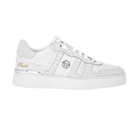 Philipp Plein, unisex, Chaussures, Blanc, Taille: 44 EU Nubuck Low Top Baskets Cocco