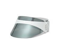 Philipp Plein Unisex Philipp Plein SPP033S PLEIN F.I.T. FUTURE IS TODAY VISIERA-K 5WWX Lunettes de soleil Injecté Blanc Gris Visière Normale Miroir