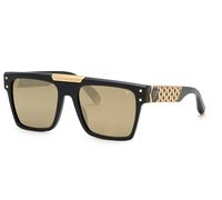 Philipp Plein Spp080 Sunglasses Noir Brown/Mirror Gold / CAT3 Homme,Femme