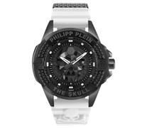 Philipp Plein Unisexe Uhr Analog Quarz The $Kull Silikon, Noir/Blanc - Pwaaa2624, Bracelet