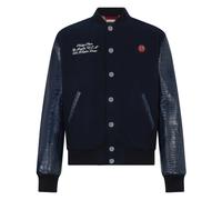 Philipp Plein - Varsity Bomber Cocco Sleeves Los Angeles - Homme - Vestes - Bleu - Taille: M