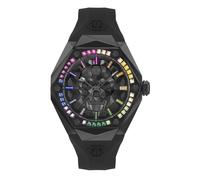 Philipp Plein Watches Montre à affichage analogique 'The $kull Spikes' bleu roi / jaune clair / rose clair / noir, Taille One Size