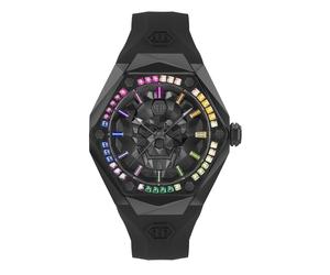 Philipp Plein Watches Montre à affichage analogique 'The $kull Spikes' bleu roi / jaune clair / rose clair / noir, Taille One Size