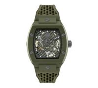 Philipp Plein Watches Montre à affichage analogique 'The Skeleton' gris / gris foncé / vert foncé / blanc cassé, Taille One Size