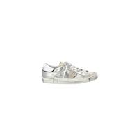 Philippe Model - Baskets Basses Argent avec Bande Asymétrique - Femme - Chaussures - Gris - Taille: 36 EU