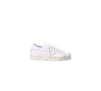 Philippe Model - Baskets blanches basses avec semelle en caoutchouc usée - Femme - Chaussures - Blanc - Taille: 36 EU