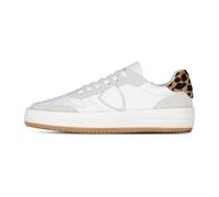 Philippe Model - Baskets en Cuir Animalprint Matériaux de Haute Qualité - Femme - Chaussures - Blanc - Taille: 37 EU