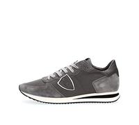 Philippe Model Baskets Tropez X en Cuir Et en Daim Gris