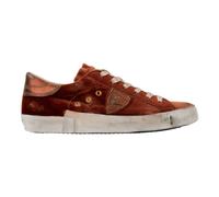 Philippe Model, Femme, Chaussures, Orange, Taille: 37 EU Baskets en Velours avec Détails en Daim
