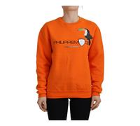 Philippe Model, Femme, Sweatshirts et sweats à capuche, Orange, Taille: 38 FR Pull en coton avec détails logo
