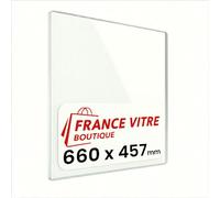 Philippe - modèle : foyer-700-660 x 457 x 4 mm - Vitre d’Insert pour cheminée et poêle à Bois - Verre de Rechange Haute température - jusqu'à 800°C