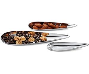 Philippi Blob Bols 3 pièces, en Acier Inoxydable, Argent, 23 x 9 x 3 cm