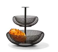 Philippi - Présentoir à fruits ou petits pains en maille - 2 niveaux - Design moderne et aéré.