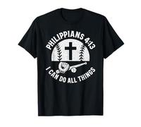 Philippians 4:13 Christian Faith joueur de baseball entraîneur fan T-Shirt
