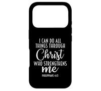 Philippians 4:13 Jesus/I Can Do All Things Through Christ Coque pour iPhone 17 Pro