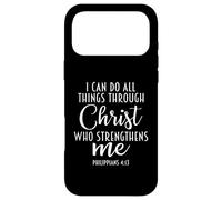 Philippians 4:13 Jesus/I Can Do All Things Through Christ Coque pour iPhone 17 Pro Max