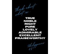 Philippians 4:8: write down what the Lord is speaking to you, process your thoughts and struggles, record your wins and breakthroughs, and gain clarity and insight for victory in your everyday life