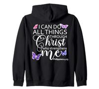 Philippians 413 I Can Do All Things Through Christ Christian Sweat à Capuche