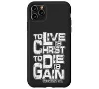Philippiens 1:21 « Vivre est Christ, Mourir est Gain » Coque pour iPhone 11 Pro Max